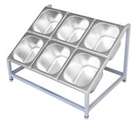 Stazione per condimenti per pizza, contenitore per spezie, condimenti, buffet, salsa, insalata, marmellata, ingredienti, per buffet