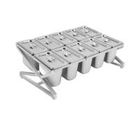 Stazione per condimenti per pizza, contenitori per condimenti in acciaio inox con coperchio, espandibile per condimenti e spezie per preparare ingredienti e condimenti
