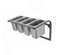 Stazione per Condire La Pizza, Portaspezie in Acciaio Inossidabile, Set di Contenitori per Buffet A Parete per Salse, Condimenti di Frutta, Cucina, Ristorante, Dispensa (D) (50X25X23 Cm)
