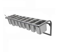 Stazione per Condire La Pizza, Portaspezie in Acciaio Inossidabile, Set di Contenitori per Buffet A Parete per Salse, Condimenti di Frutta, Cucina, Ristorante, Dispensa (E) (83X25X23 Cm)