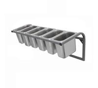 Stazione per Condire La Pizza, Portaspezie in Acciaio Inossidabile, Set di Contenitori per Buffet A Parete per Salse, Condimenti di Frutta, Cucina, Ristorante, Dispensa (D) (66,5 X 25 X 23 Cm)