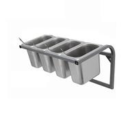 Stazione per Condire La Pizza, Portaspezie in Acciaio Inox, Set di Contenitori per Buffet A Parete per Salse, Condimenti di Frutta, Cucina, Ristorante, Dispensa (E) (50X25X23 Cm)