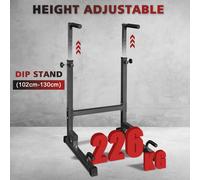 Stazione per dips regolabile con barre resistenti in metallo impugnature antiscivolo rack multifunzionale con push-up bar