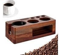 Stazione Per La Pressatura Del Caffè Espresso - Organizzatore in Legno Antiscivolo per Espresso con Portalattine,Supporto Organizzatore per Pressacaffè,Per la Casa la Sala da Pranzo