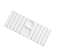 Stazione portaspazzole per unghie multifunzionale Robusto, White | Plastica ABS per pennelli per smalto gel e piastre per timbratura, facile da pulire, pratico da riporre,