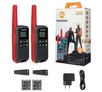 Stazione radio portatile PMR Decross DC63 Blu, 446 MHz, 0,5 W, 16 CH, 1000 mAh NiMH, IPx4, set di 2 pezzi