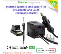 STAZIONE SALDANTE 2 IN 1 DOPPIO DISPLAY DISSALDANTE ARIA CALDA DIGITALE MICRO
