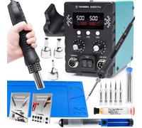 Stazione Saldante 2in1 Techrebal 8586D Pro 760W Aria Calda Kit Completo Mat