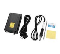 Stazione Saldante, Akozon Saldatrice per Stazione di Saldatura 3 Cifre LED Display Digitale Temperatura Regalabile 180~450°C con Manico in Silicone + Punta per saldatore + Cavo di Alimentazione(EU)