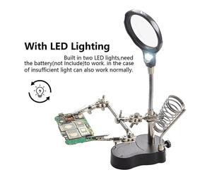 Stazione Saldante con Lente di Ingrandimento Regolabile e Movimento 360 Gradi