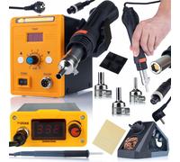 KIT STAZIONE DI SALDATURA PER GROTTE T12 + SALDATURA HOT-AIR 858D + 3 UGELLI