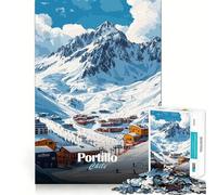 Stazione sciistica di Portillo, Cile Puzzle per adulti 1000 pezzi Gioco di logica trasparente Tempo libero Taglio perfetto Regalo creativo (50x75cm)