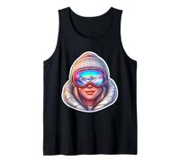 Stazione sciistica Ragazza Donna Sciatore Sci Montagna Vacanze Snowy Canotta