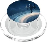 Stazione Spaziale Celeste Zodiac Fantascienza Saturno PopSockets PopGrip per MagSafe
