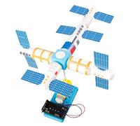 Stazione Spaziale Educativa Modello Assemblaggio Set Costruzione Satellitare in Plastica Strumento Didattico Fisica Per Bambini Studente Satellite Facile Da Montare