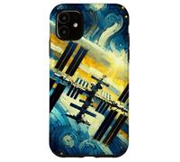 Stazione Spaziale Internazionale, Stile Notte Stellata di Van Gogh Custodia per iPhone 11
