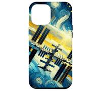 Stazione Spaziale Internazionale, Stile Notte Stellata di Van Gogh Custodia per iPhone 12 Pro Max
