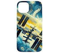 Stazione Spaziale Internazionale, Stile Notte Stellata di Van Gogh Custodia per iPhone 15 Plus
