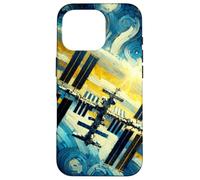 Stazione Spaziale Internazionale, Stile Notte Stellata di Van Gogh Custodia per iPhone 16 Pro
