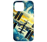 Stazione Spaziale Internazionale, Stile Notte Stellata di Van Gogh Custodia per iPhone 16 Pro Max