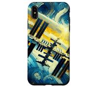 Stazione Spaziale Internazionale, Stile Notte Stellata di Van Gogh Custodia per iPhone XS Max