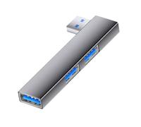 Stazioni di aggancio di USB dei hub di USB di Smartphone con il corpo eccellente dell'alluminio degli angoli retti del porto USB3.0 di velocità 5Gbps