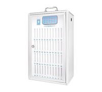 Stazioni di ricarica per telefoni cellulari Armadietto di ricarica per telefoni Armadietto di ricarica portatile per telefoni cellulari con porte di ricarica USB e maniglia, Scatola di immag