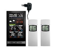 Stazioni Meteorologiche, Stazione Meteo senza fili con 2 sensori esterna mmHg di umidità di temperatura display Barometro Termometro Previsioni Meteo Digitale