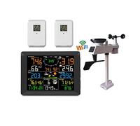 Stazioni Meteorologiche, Stazione metereologica WI-FI Orologio da parete Digitale Allarme da parete Indoor 2pcs Umidità Outdoor Anemometro Anemometro Anemometro Pioggia