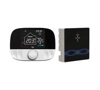Stazioni meteorologiche, Termostato Regolatore di temperatura wireless for il riscaldamento dell'acqua della caldaia a gas Funziona con Alexa Google Home(Black T9N)