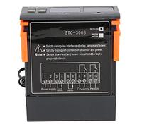 STC-3008 - Regolatore di temperatura digitale, doppio display con doppia sonde NTC, regolabile, ABS ignifugo, per controllo della temperatura, fattoria, frigorifero, serra,
