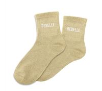 STC, Calze con paillettes - REBELLE, oro, Taglia Unica