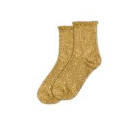 STC, Calze festone corte paillettes dorate (taglia unica 36-42), oro, Taglia unica