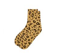 STC, Calze paillettes corte - Leopardo (taglia unica 36-42), giallo, Taglia unica