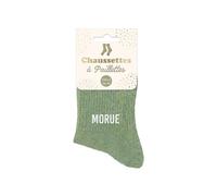 STC, Calze paillettes corte - merluzzo (taglia unica 36-42), verde, Taglia unica