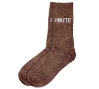STC, Calzini con paillettes - Pollastrella, marrone, Taglia unica