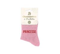 STC Calzini Principesse Rosa Glitter - 2 Coppie - Taglia unica 36-42 - Rosa - Medium