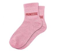 STC Calzini Principesse Rosa Glitter - 2 Coppie - Taglia unica 36-42 - Rosa - Medium