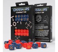 Crosshairs Compact D6 Dice Set Cobalt&Red (20)