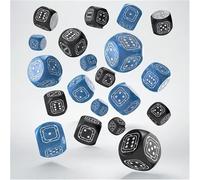Q-Workshop Dadi RPG Fortress Compact D6 Set compatto nero e blu per 1+ giocatori