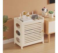 STCERY Armadio Router, Nascondi Box WiFi, Mobiletto Porta Modem Multimediale, Rack Ripiani Portaoggetti Invisibili, Ventilazione E Dissipazione Del Calore(White,40.5 * 28 * 43cm/15.9 * 11 * 16.9in)