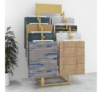 STCERY Espositore Per Tappeti Campione, Espositore Per Tessuti Da Pavimento, Portaoggetti Sospeso Commerciale Per Negozi Di Abbigliamento Al Dettaglio, Boutique(Gold,40cm/15.7in)