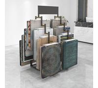 STCERY Espositore Per Tappeti Campione, Espositore Per Tessuti Da Pavimento, Portaoggetti Sospeso Commerciale Per Negozi Di Abbigliamento Al Dettaglio, Boutique(Black,95cm/37.4in)