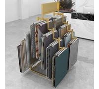 STCERY Espositore Per Tappeti Campione, Espositore Per Tessuti Da Pavimento, Portaoggetti Sospeso Commerciale Per Negozi Di Abbigliamento Al Dettaglio, Boutique(Gold,95cm/37.4in)