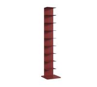 STCERY Libreria A Colonna Verticale, Moderna Invisibile In Metallo A Torre, Scaffale Verticale A 9 Livelli, Design Da Terra, Per Camera Da Letto E Soggiorno(Red)