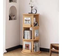 STCERY Libreria A Girevole A 360°, Libreria Verticale, Scaffale Portaoggetti In Legna Con Disco Rotante Inferiore, Organizer Multifunzionale Per Libreria, Per Camera(Beige,96cm/37.8in)