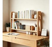STCERY Libreria Da Scrivania A Più Livelli, Mensola Da Banco In Legno Con Deflettore Mobile, Organizer Decorativo Per Riporre E Mostrare Oggetti, Ampiamente Utilizzata(Wood,100cm/39.4in)