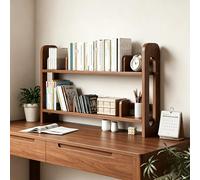 STCERY Libreria Da Scrivania A Più Livelli, Mensola Da Banco In Legno Con Deflettore Mobile, Organizer Decorativo Per Riporre E Mostrare Oggetti, Ampiamente Utilizzata(Brown,60cm/23.6in)