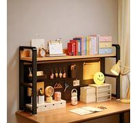 STCERY Organizzatore Da Scrivania, Libreria A Ripiani Con Pannello Forato, Espositore Da Banco, Struttura In Metallo E Pannelli Ecologici, Ampia Versatilità D'uso(Black,95 * 69cm/37.4 * 27.2in)