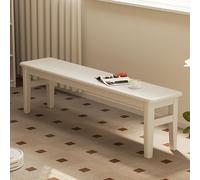 STCERY Panca Da Ingresso In Legno Massello Con Cuscino Rimovibile, Panca Per Tavolo Da Pranzo, Mobili Rustici, Sedute Imbottite Per Cucina, Soggiorno, Corridoio(White 1,160cm/63in)